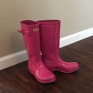 Hot pink Hunter boots